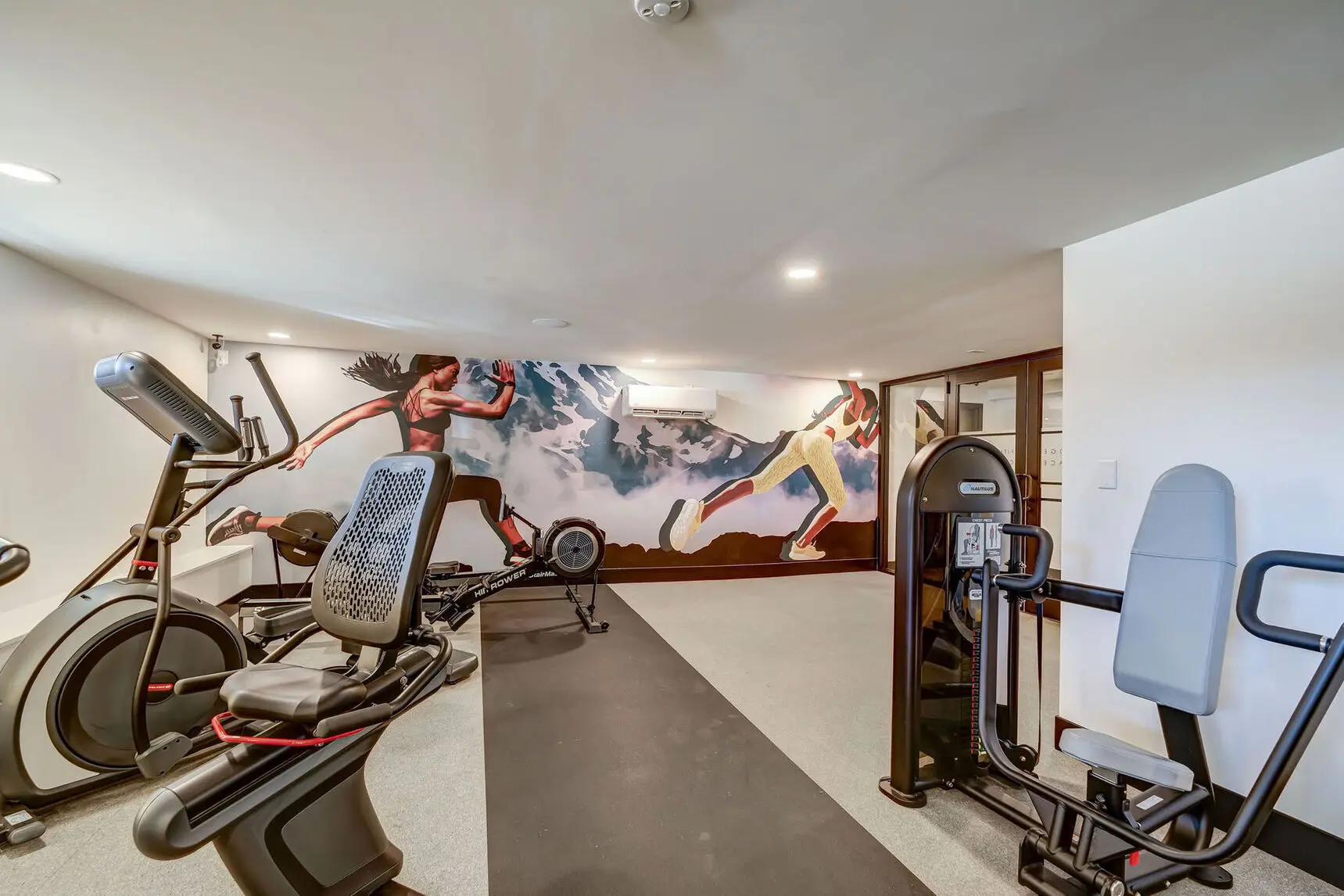 Fitness center with strength training and cardio equipment