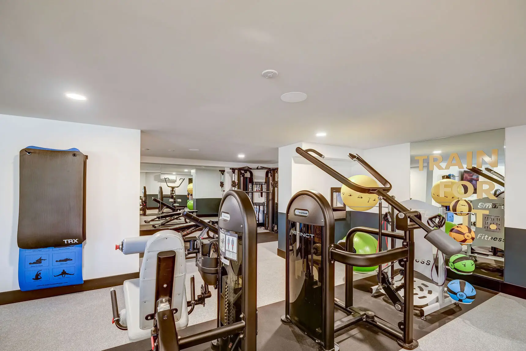 Fitness center with strength training and cardio equipment