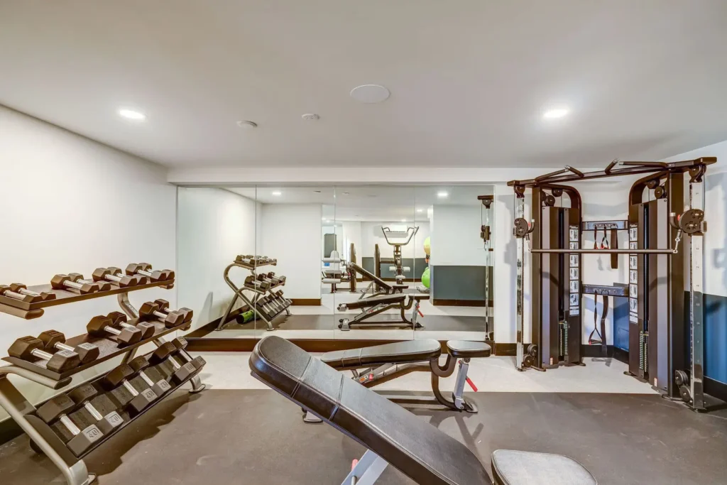 Fitness center with strength training and cardio equipment