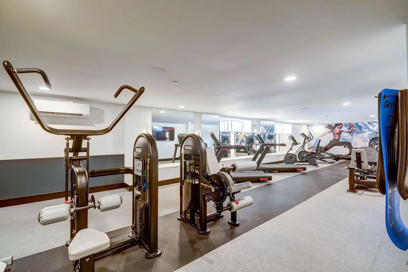 Fitness center with strength training and cardio equipment