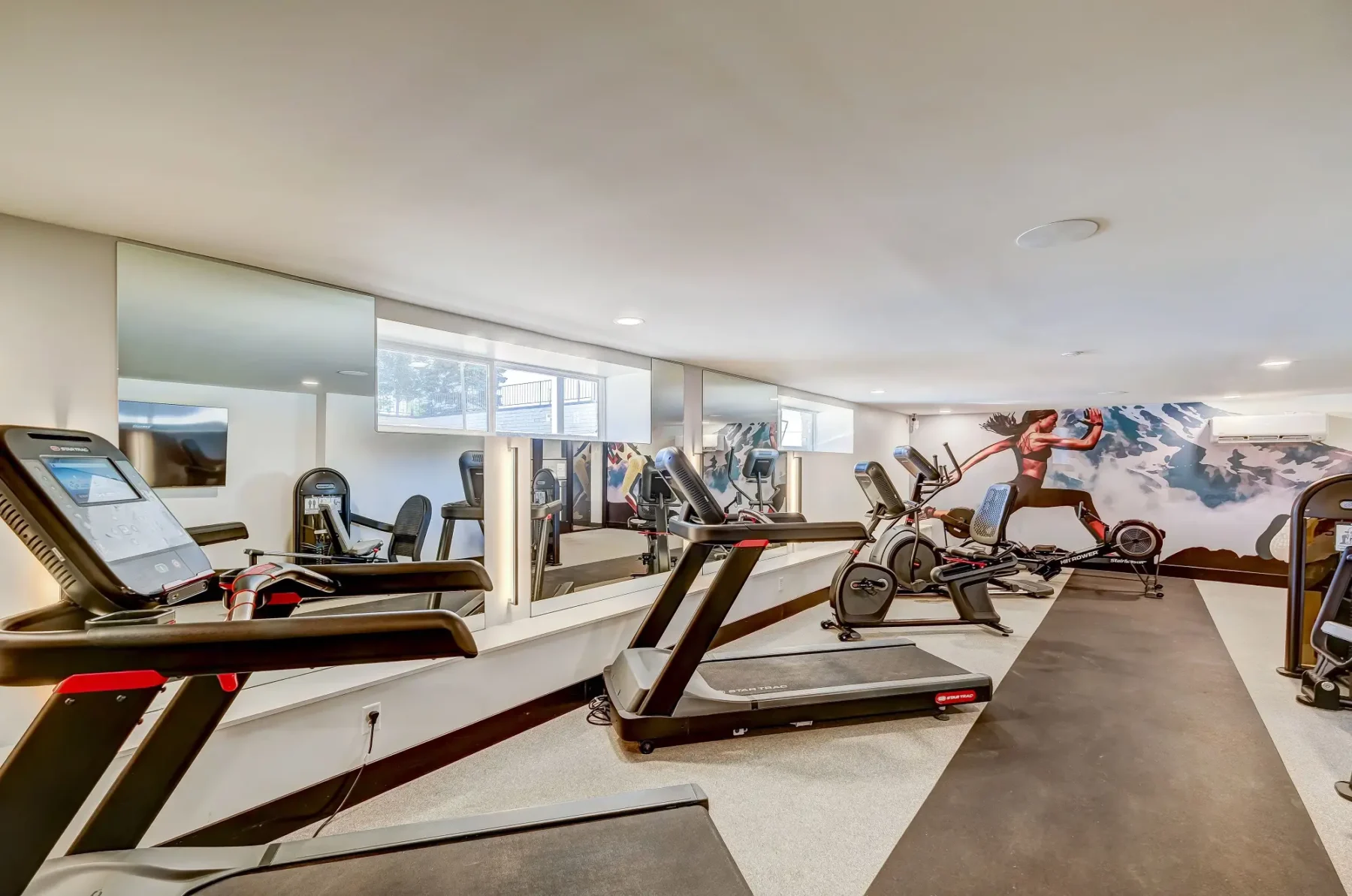 Fitness center with strength training and cardio equipment